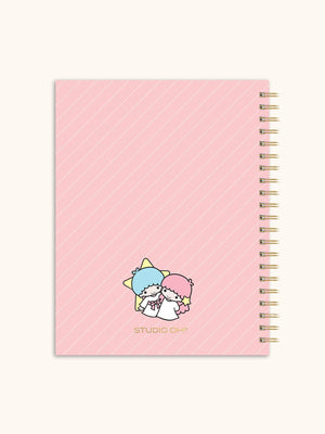 Hello Kitty and Friends x Studio Oh! Pink Pinstripe Extra-Large Spiral Notebook Stationery Studio Oh!