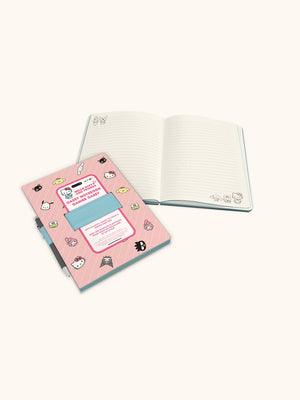 Hello Kitty and Friends x Studio Oh! Pink Pinstripe Casey Notebook with Phone Loop Stationery Studio Oh!