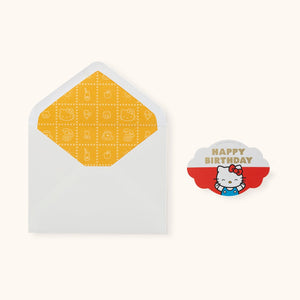 Hello Kitty x Studio Oh! Retro Red Birthday Wishes Deluxe Greeting Card Stationery Studio Oh!