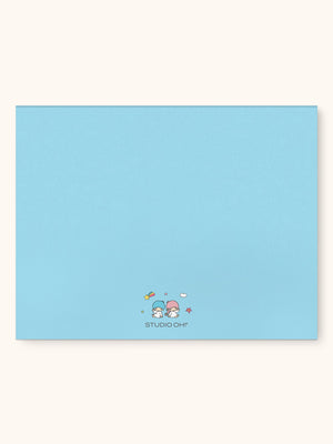 Hello Kitty and Friends x Studio Oh! College Letters Blue Weekly Desk Pad Stationery Studio Oh!