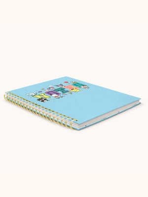 Hello Kitty and Friends x Studio Oh! College Letters Blue Extra-Large Spiral Notebook Stationery Studio Oh!