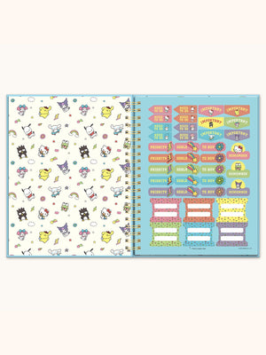 Hello Kitty and Friends x Studio Oh! College Letters Blue Extra-Large Spiral Notebook Stationery Studio Oh!