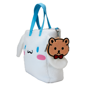Cinnamoroll x Loungefly Sherpa Tote Bag With Coin Bag Bags LOUNGEFLY