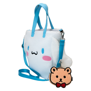 Cinnamoroll x Loungefly Sherpa Tote Bag With Coin Bag Bags LOUNGEFLY