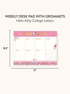 Hello Kitty x Studio Oh! College Letters Weekly Desk Pad Stationery Studio Oh!