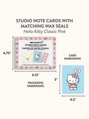 Hello Kitty x Studio Oh! Classic Pink 25-Pc Note Cards & Wax Seals Set Stationery Studio Oh!