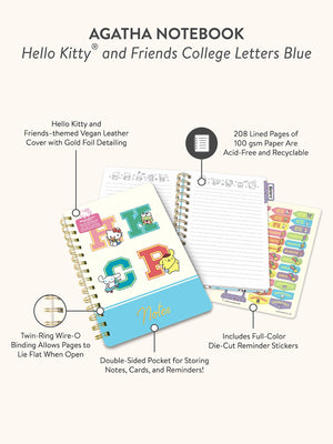Hello Kitty and Friends x Studio Oh! College Letters Blue Agatha Notebook Stationery Studio Oh!