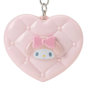 My Melody Quilted Mini Mirror Keychain Accessory Japan Original