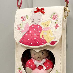 Marron Cream Mini Crossbody Bag (Teddy Friend Series) Bags Global Original