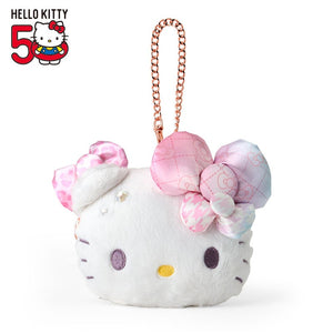 Hello Kitty Plush ID Card Holder 50th Anniv. (Fashionable Ribbons Series) Accessory Japan Original
