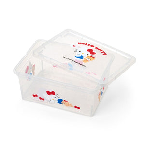 Hello Kitty Clear Glitter Storage Bin (S) Home Goods Japan Original
