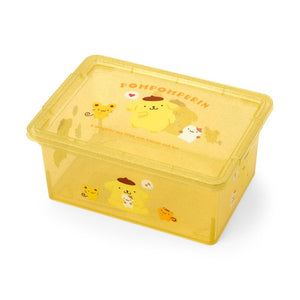 Pompompurin Clear Glitter Storage Bin (S) Home Goods Japan Original