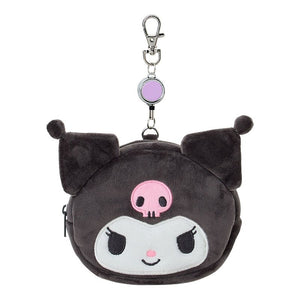 Kuromi Plush ID Badge Holder & Reel Accessory Japan Original