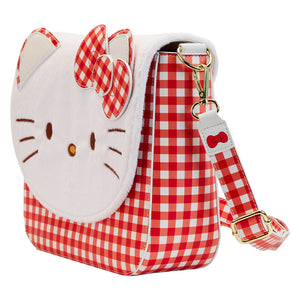 Hello Kitty x Loungefly Gingham Crossbody Bag Bags Loungefly   